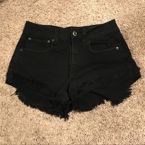 Black American Eagle shorts with long pockets